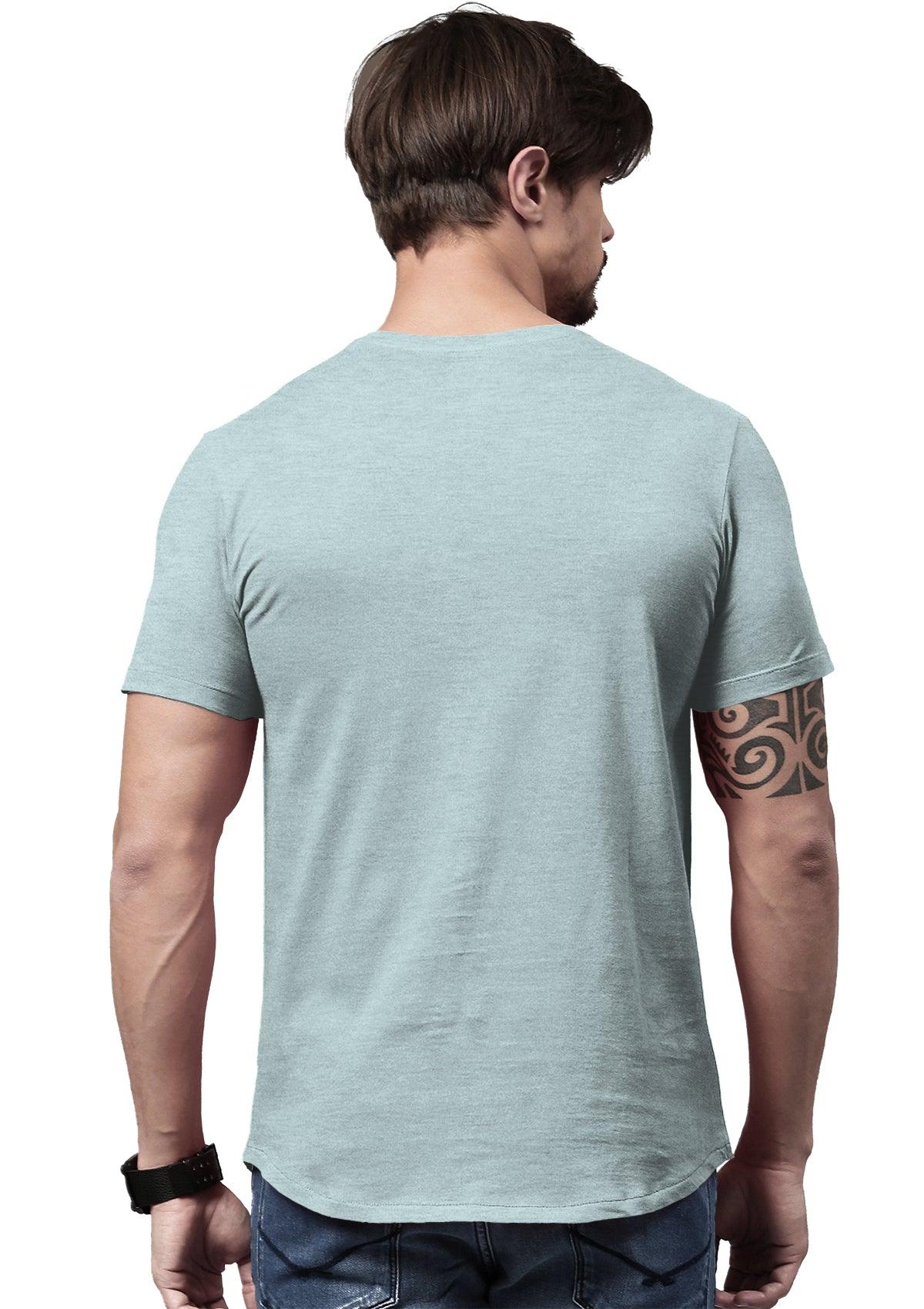 Men's Ice Blue Heather Short Sleeve Crew Neck T-Shirt