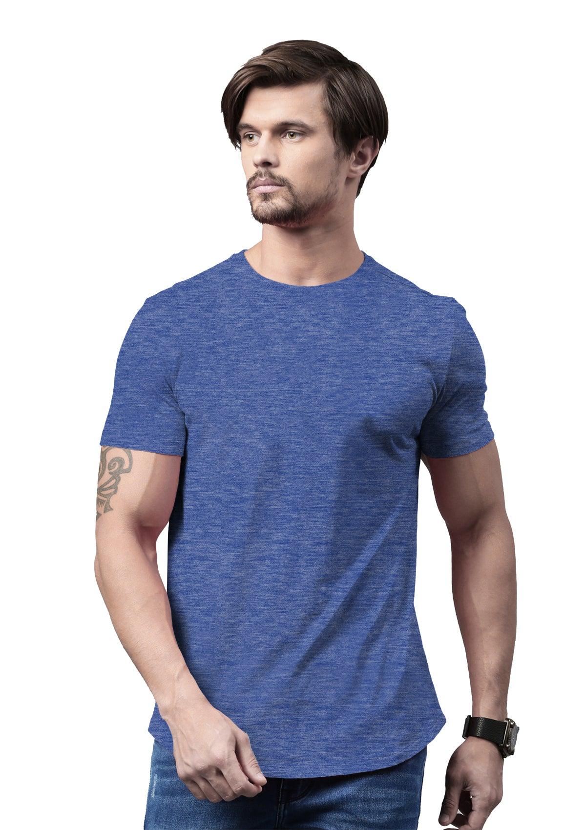 Men's Royal Blue Heather Short Sleeve Crew Neck T-Shirt