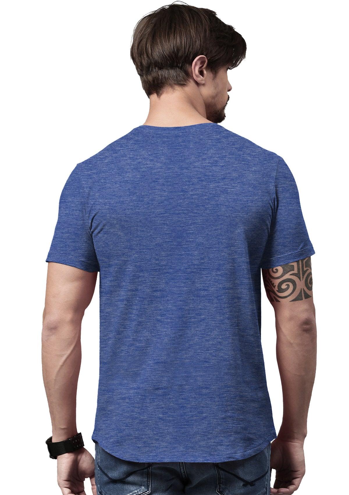 Men's Royal Blue Heather Short Sleeve Crew Neck T-Shirt