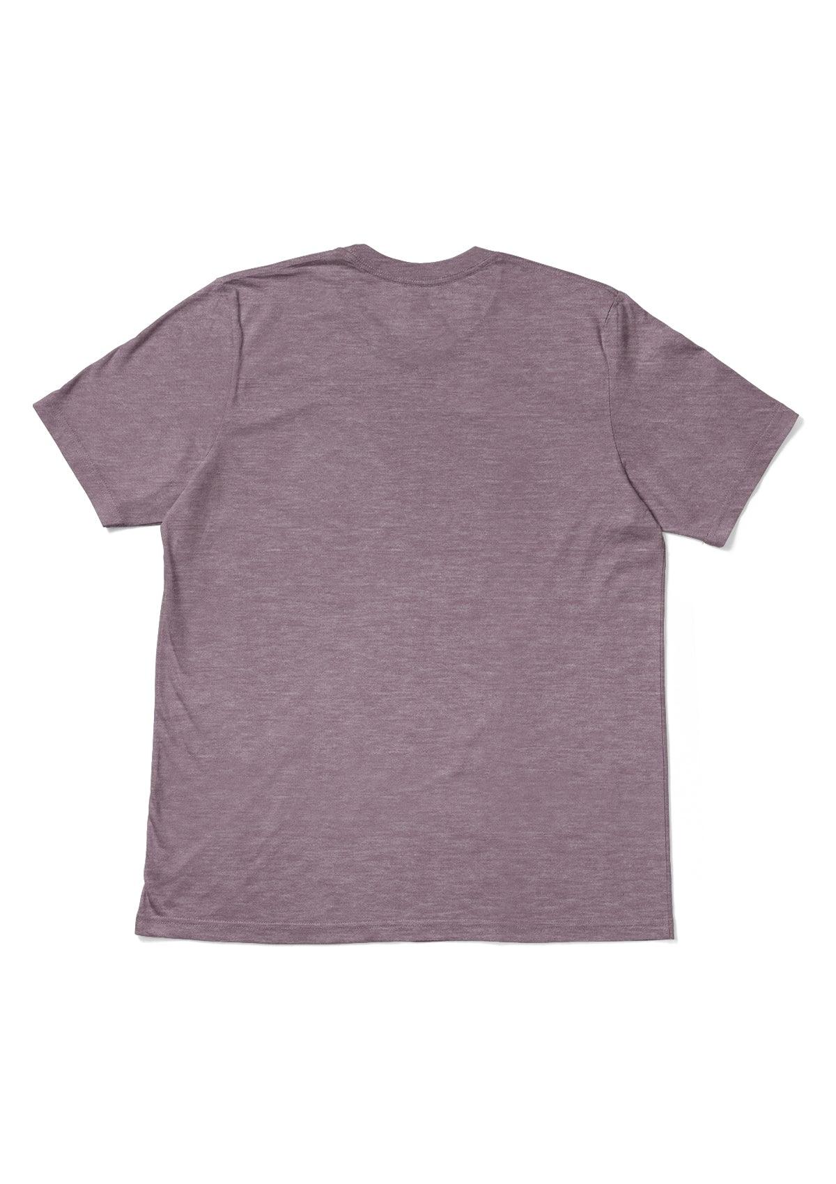 Mens T-Shirt Short Sleeve Crew Neck Orchid Purple Triblend