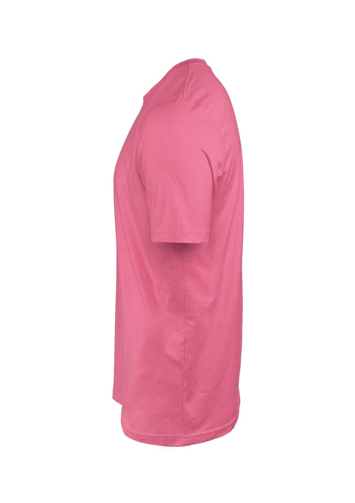 Mens T-Shirt Short Sleeve Crew Neck Prince Pink Cotton