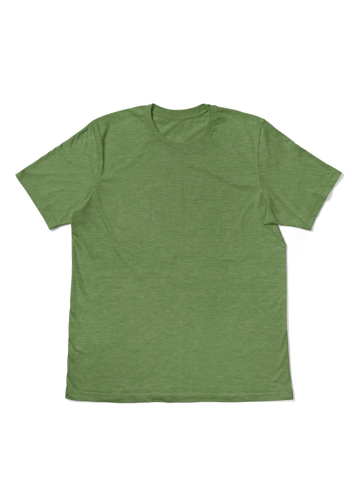 Men's Green Heather Short Sleeve Crew Neck T-Shirt