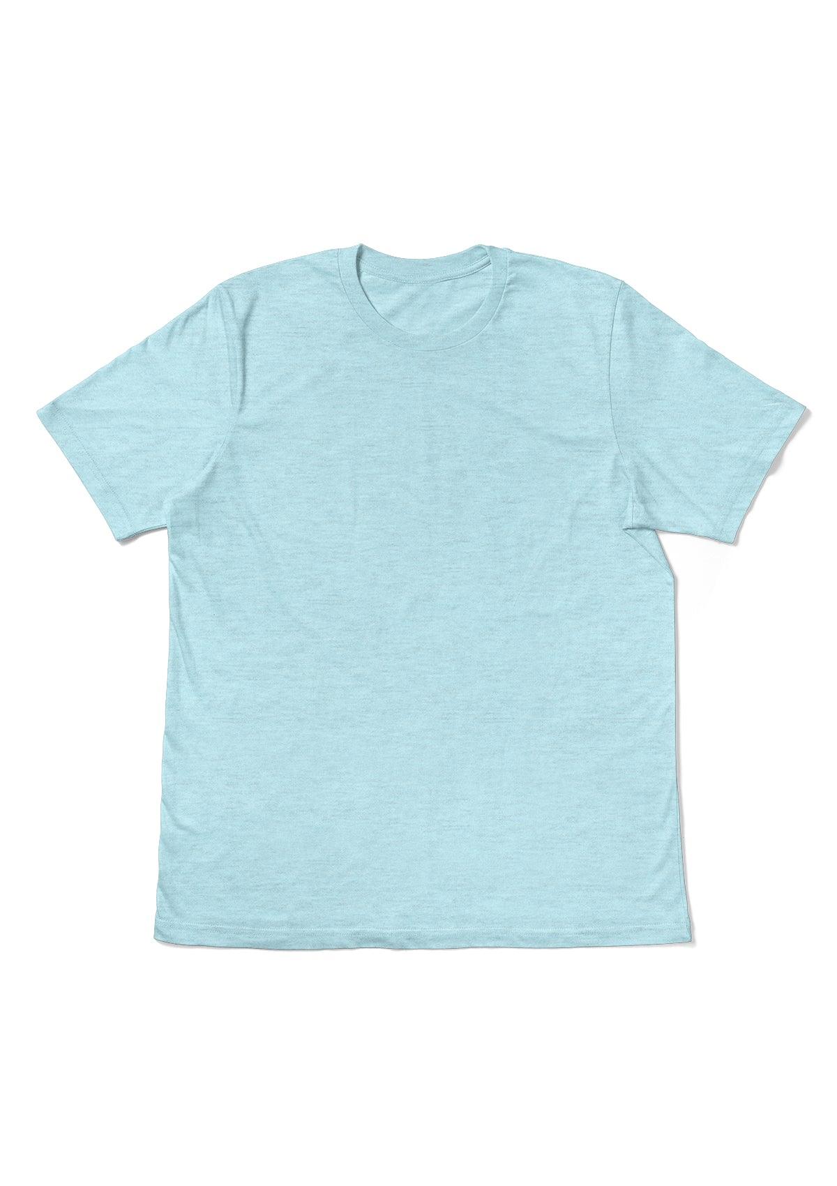 Men's Ice Blue Heather Short Sleeve Crew Neck T-Shirt