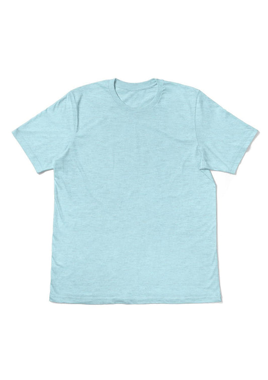 Men's Ice Blue Heather Short Sleeve Crew Neck T-Shirt