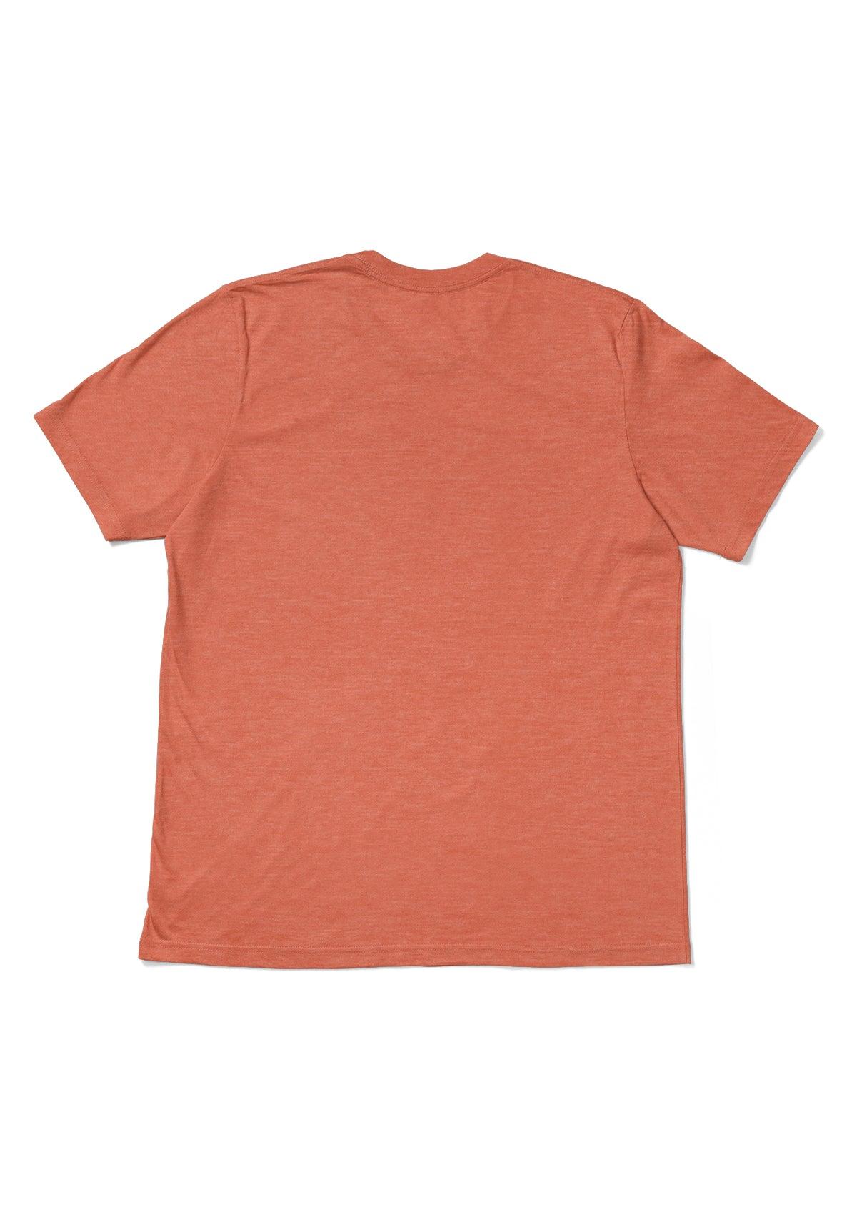 Men's Orange Heather Short Sleeve Crew Neck T-Shirt