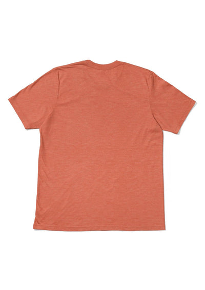 Men's Orange Heather Short Sleeve Crew Neck T-Shirt