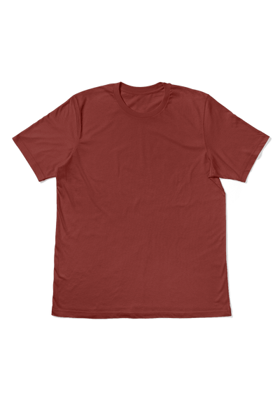 Men's Rust Brown Cotton T-Shirt