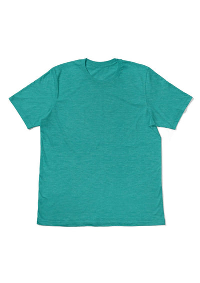 Men's Sea Green Heather Short Sleeve Crew Neck T-Shirt