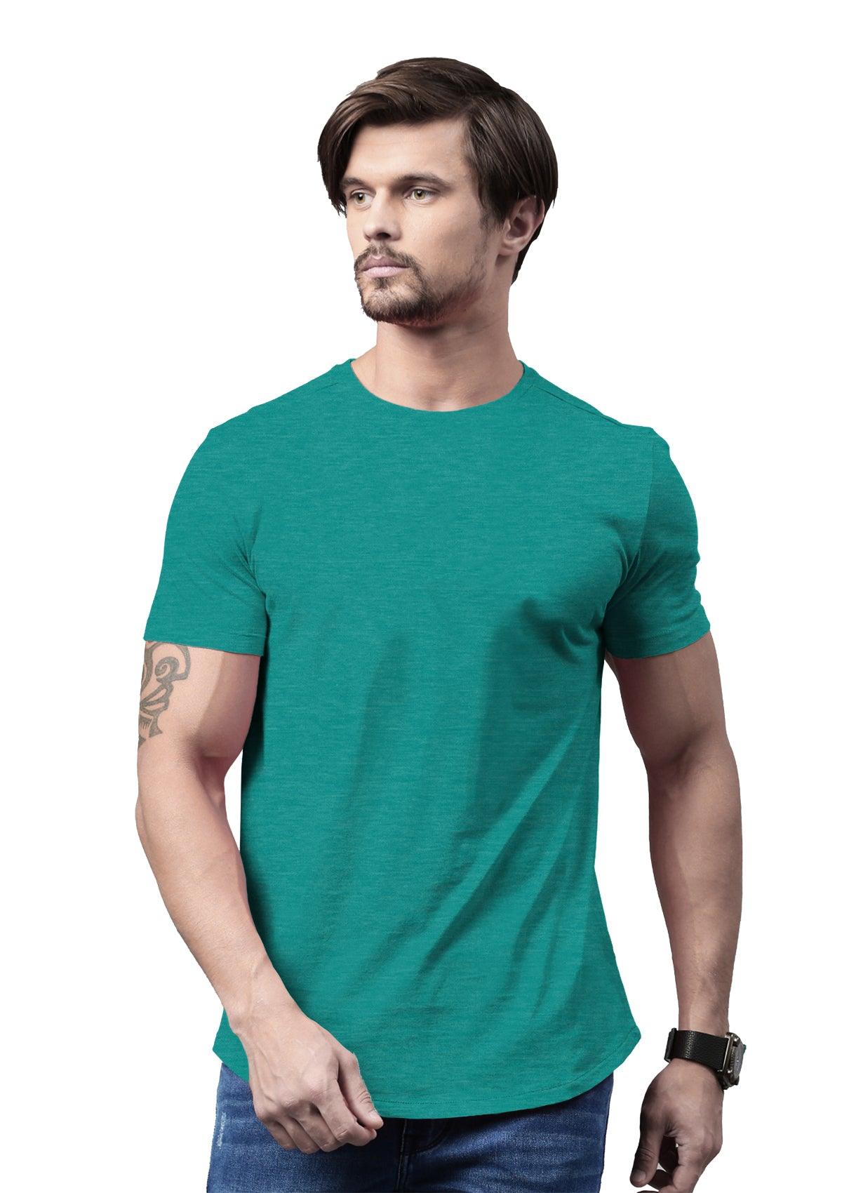 Men's Sea Green Heather Short Sleeve Crew Neck T-Shirt