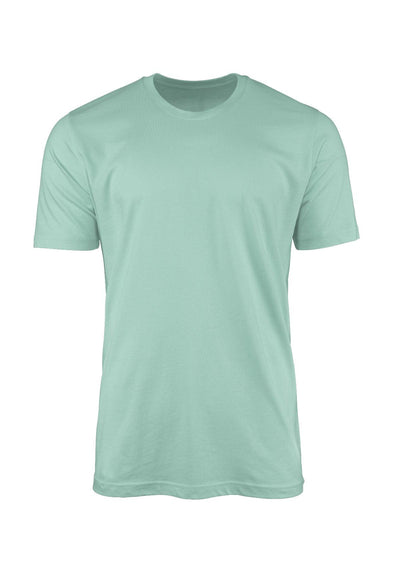 Mens T-Shirt Short Sleeve Crew Neck Mint Green Cotton