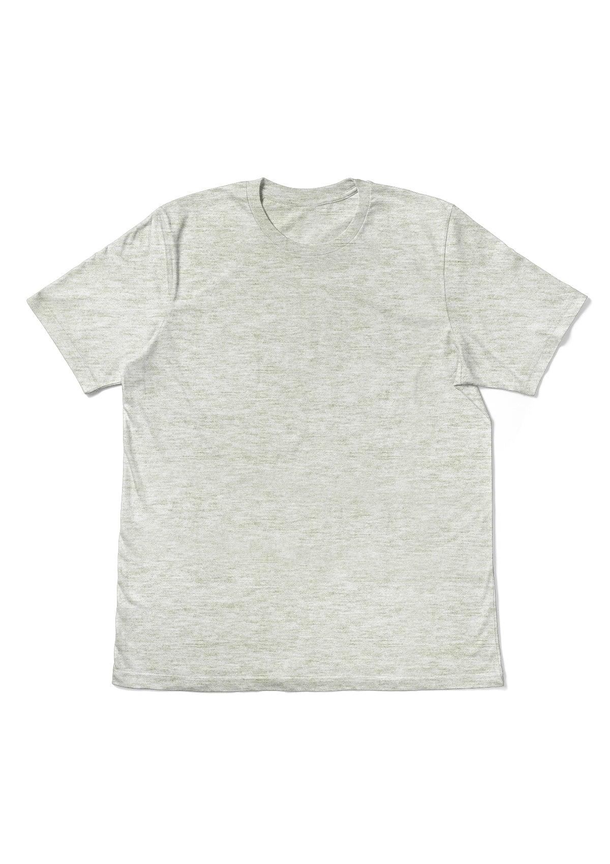 Men’s Triblend Oatmeal White Crew Neck T-Shirt