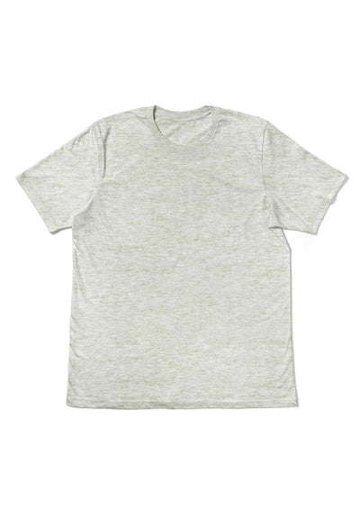 Men’s Triblend Oatmeal White Crew Neck T-Shirt