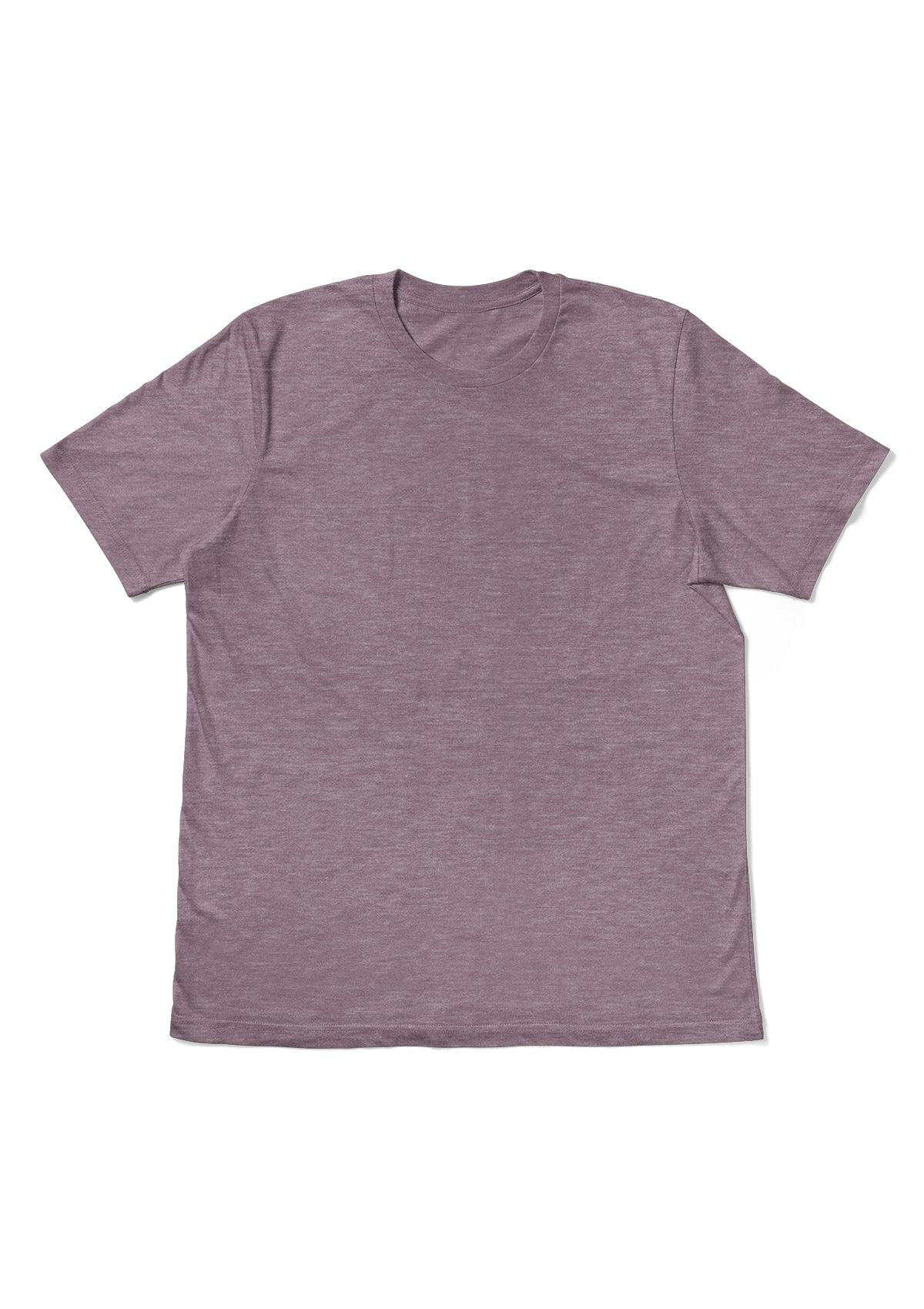 Mens T-Shirt Short Sleeve Crew Neck Orchid Purple Triblend