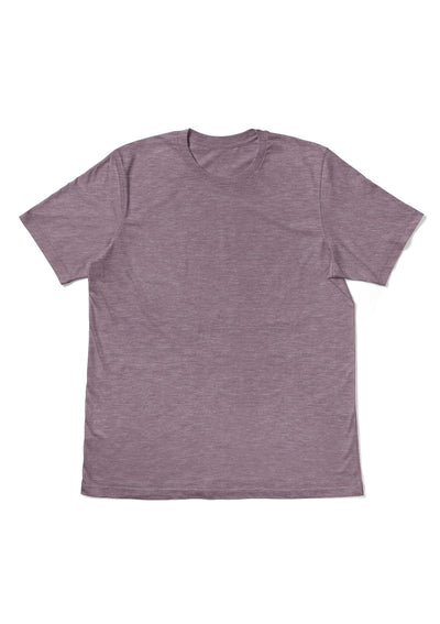 Mens T-Shirt Short Sleeve Crew Neck Orchid Purple Triblend