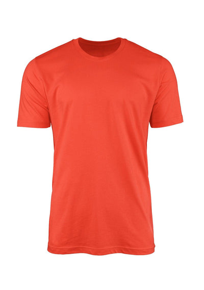 Mens T-Shirt Short Sleeve Crew Neck Poppy Red Cotton