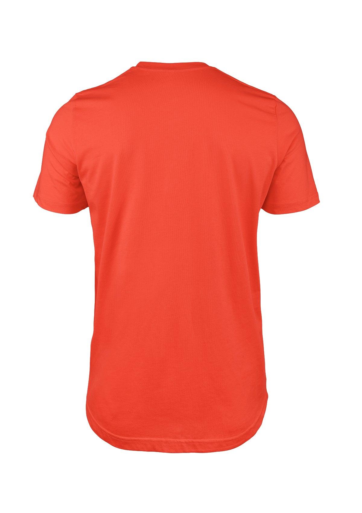 Mens T-Shirt Short Sleeve Crew Neck Poppy Red Cotton