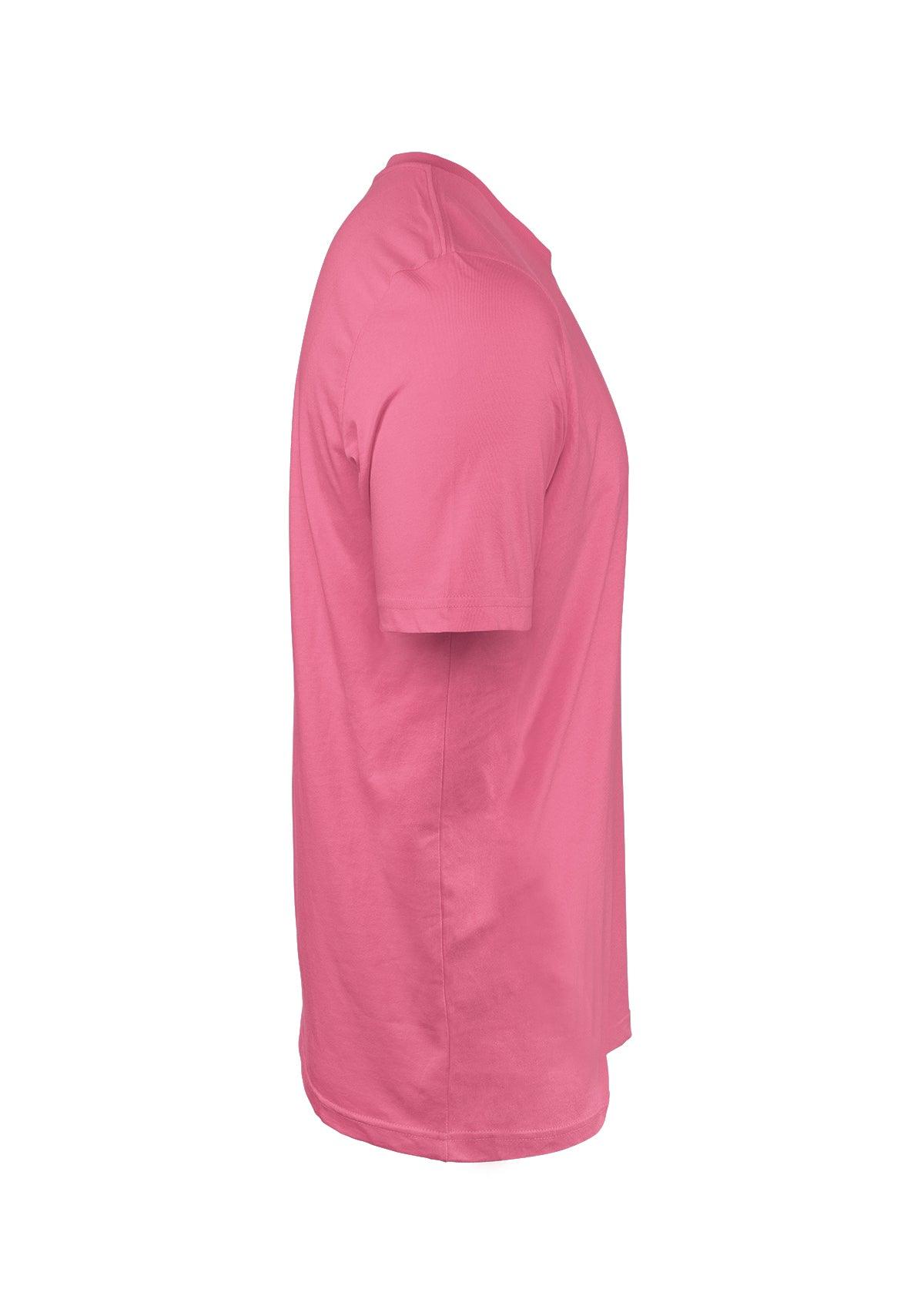 Mens T-Shirt Short Sleeve Crew Neck Prince Pink Cotton