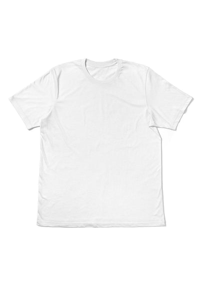 Men’s White Triblend Crew Neck T-Shirt