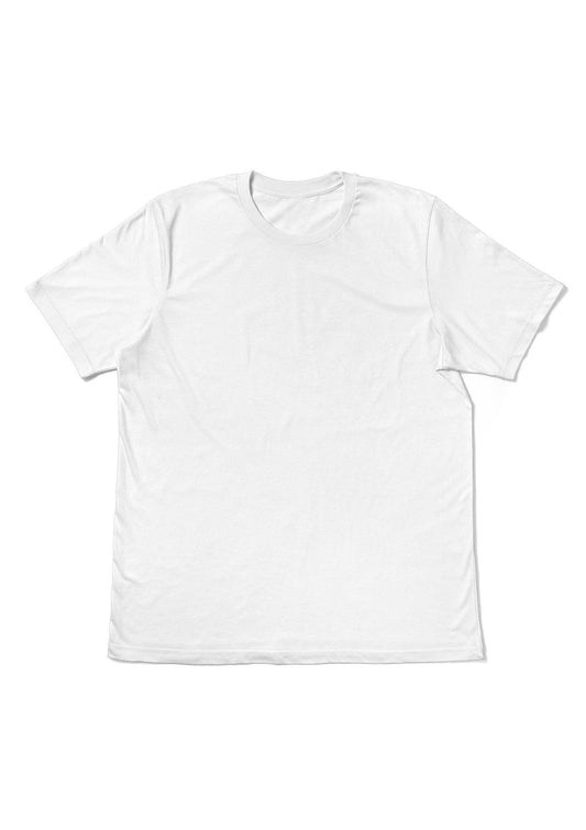 Men’s White Triblend Crew Neck T-Shirt