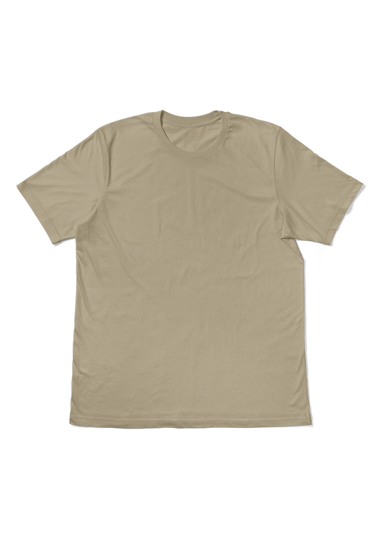 Men’s Tan T-Shirt – 100% Cotton Crew Neck T-Shirt for Men